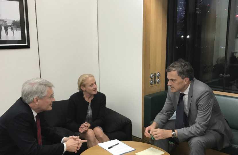 Julian Smith MP and Andrew Jones MP meet with Amanda Bloor