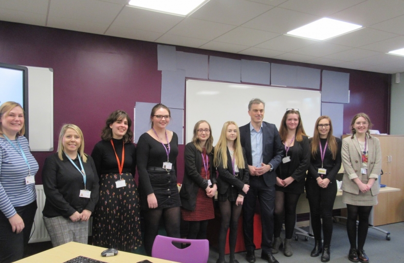 SGHS students with Julian Smith MP