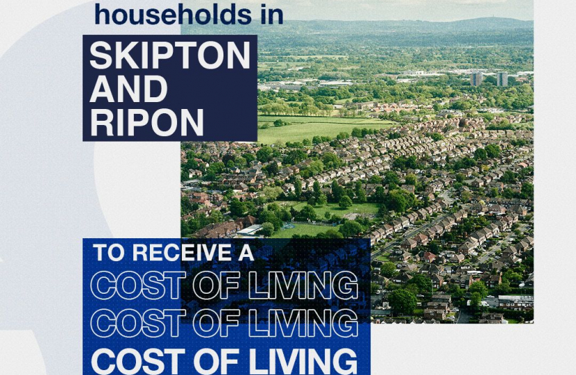 7,000 households across Skipton and Ripon to receive £300 cost of living payment 