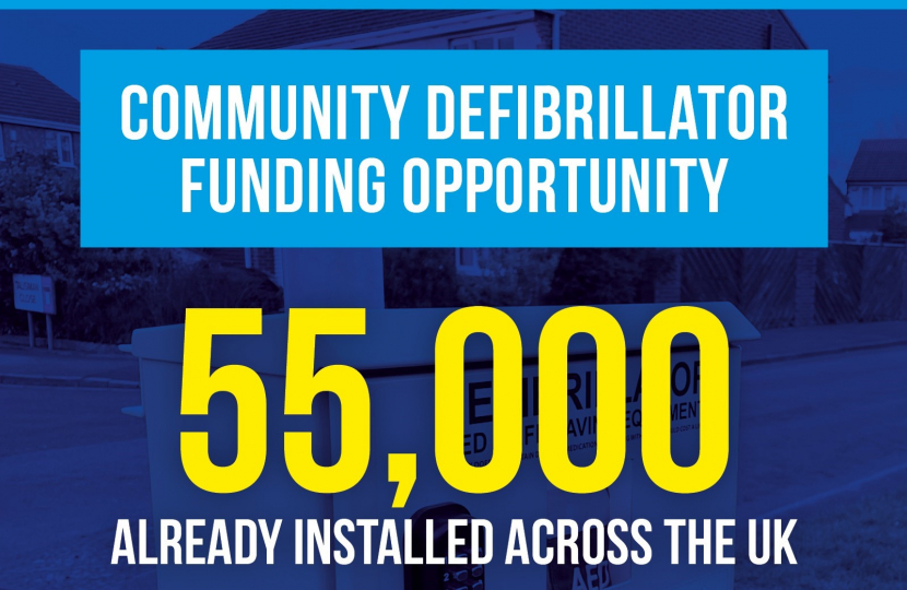 Community defibrillator funding opportunity