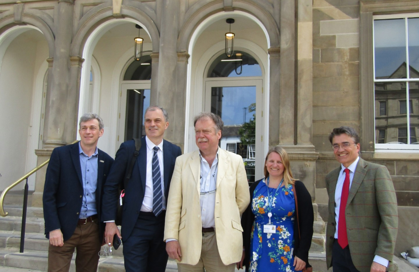 Julian with Cllr Simon Myers and officials from Historic England and North Yorkshire Council