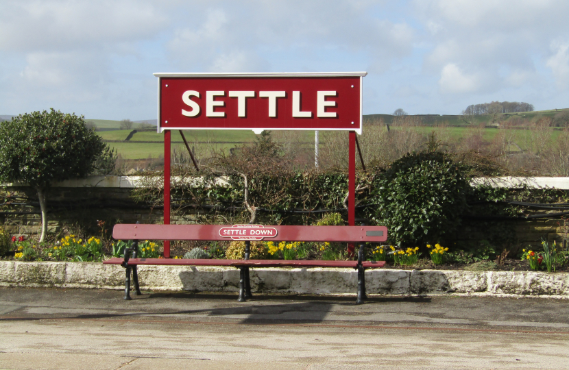 Settle Train Station Sign