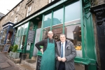 With Paul Kendall outside Kendalls Farm Butchers