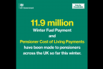 11.9 million cost of living payments made