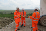 Julian visiting the site of the A59 repairs