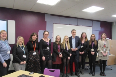 SGHS students with Julian Smith MP