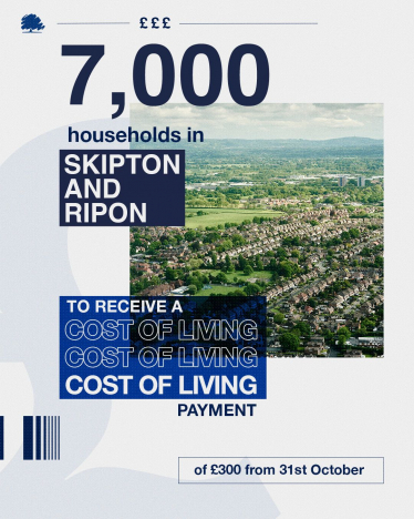 7,000 households across Skipton and Ripon to receive £300 cost of living payment 