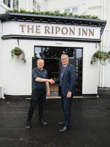 Julian visiting The Ripon Inn